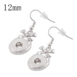 Snaps metal earring with Rhinestone KS1119-S fit 12mm chunks snaps jewelry