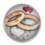 20MM snap glass Wedding ring C0272 interchangable snaps jewelry