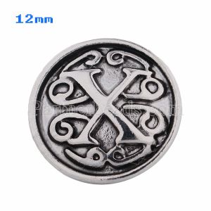 12mm X Antique snaps Silver Plated KS5023-S snap jewelry