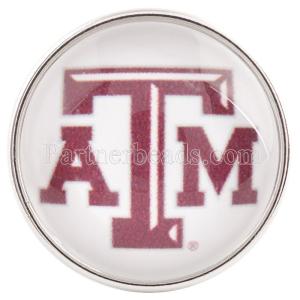 20MM snaps glass of NCAA football team C0340 interchangable snaps jewelry