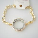 Golden floating locket bracelets