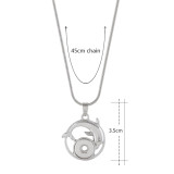 Pendant of necklace with 45CM chain fit 12MM snaps style small chunks jewelry KS1178-S