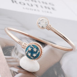 12MM star rose gold Plated with rhinestone and blue enamel KS6338-S