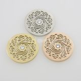 25MM stainless steel coin charms fit  jewelry size clouds with crystal