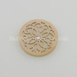 25MM stainless steel coin charms fit  jewelry size flowers with crystal