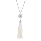 1 button necklace with 80CM chain with tassel  fit snaps chunks