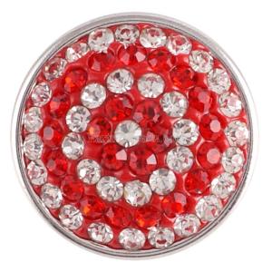 snaps button with red  rhinestone KC2737 snaps jewelry