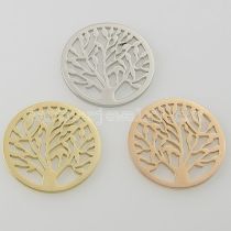 33MM stainless steel coin charms fit  jewelry size tree