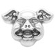 20MM happy pig snap button Silver Plated KC5721 snap jewelry