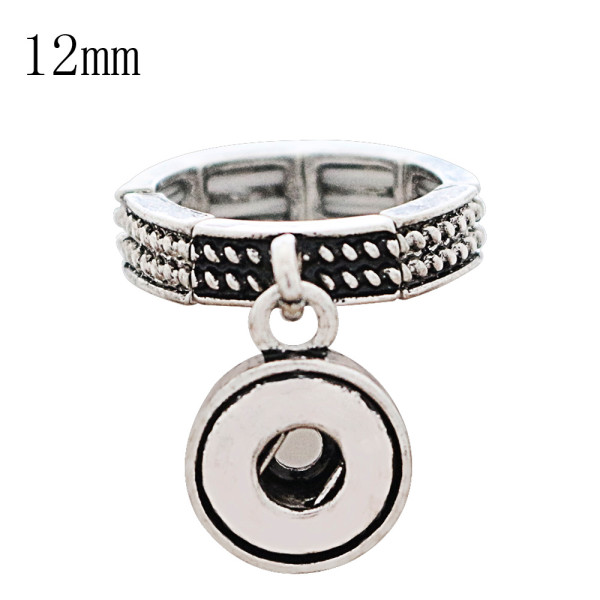 12MM snaps adjustable antique silver plated Ring KS1231-S snaps jewelry