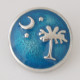 20MM  moon and tree snap Silver Plated with blue Enamel KB6128 blue