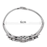 Metal bracelet 6*5.5CM with Rhinestone fit 18&20MM snaps chunks 1 buttons snaps Jewelry