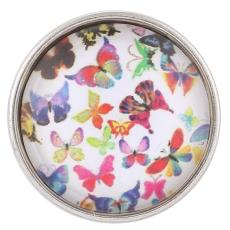 20MM snap glass Butterfly  KB2506-AI interchangable snaps jewelry