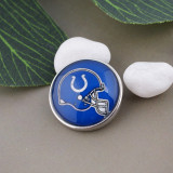 20MM snap glass Football team  C0227 interchangable snaps jewelry