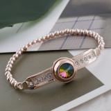 12MM round snap Rose Gold with colorful Rhinestone KS9689-S snaps jewelry