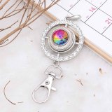 20MM round snap Silver Plated with colorful Rhinestone and enamel KC6793 snaps jewelry