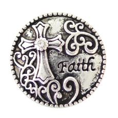 20MM cross faith snaps Antique Silver Plated KB6919 snaps jewelry