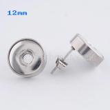 Fit 12mm Snaps Stainless steel Earrings fit snaps chunks KS0942-S