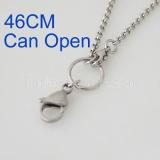 46CM Stainless steel necklace chain for id cards holder or floating locket