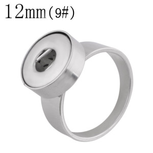 9# Fit 12mm Snaps Stainless steel Rings fit snaps chunks KS1236-S