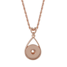 Pendant of rhinestone Rose Gold  Necklace with 45CM chain KC1038 snaps jewelry