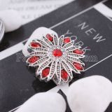 20MM design snap silver Antique plated with red rhinestone KC5411 snaps jewelry