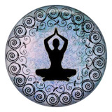 20MM Yoga Painted enamel metal C5566 print snaps jewelry