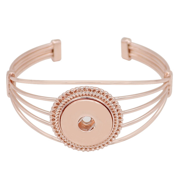 Rose Gold bracelet  rhinestone fit 20MM snaps jewelry KC0883