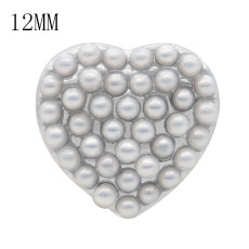 Love 12MM snap White pearl  KS7047-S interchangable snaps jewelry