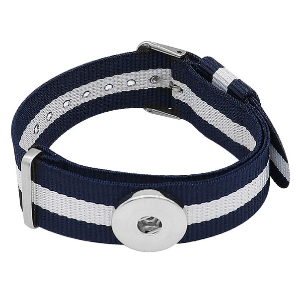 1 buttons White blue KC0888 Watch bracelets fit 20MM snaps chunks