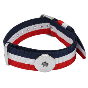 1 buttons blue white red KC0887 Watch bracelets fit 20MM USA flag