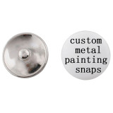 20MM Custom metal painting  snaps button MOQ 100pcs/type
