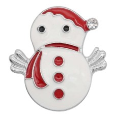 Christmas 20MM design Snowman snap with rhinestone KC9113 snaps jewelry