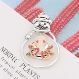 20MM design Octopus  gold plated snap With red rhinestones Enamel KC9111 snaps jewelry