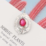 20MM design Rose snap with rose-red rhinestone KC6987 snaps jewelry