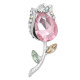 20MM design Rose snap with Pink rhinestone KC6986 snaps jewelry