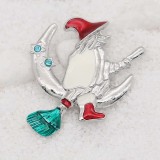 20MM Christmas  design The witch snap With silver Plating Enamel KC9112 snaps jewelry
