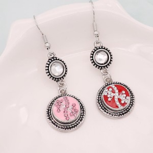 12MM design metal snap with white rhinestone KS7070-S red enamel snaps jewelry