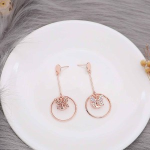 12MM design Butterfly rose gold snap with orange rhinestone KS7077-S snaps jewelry