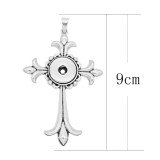 Cross snap sliver Pendant  fit 20MM snaps style jewelry KC0468