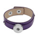 1 buttons purple Genuine leather KC0895 Watch bracelets fit 20MM snaps chunks