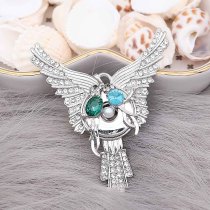 20MM Bird snap Plated with  blue rhinestone And pearls KC9201 snaps jewelry