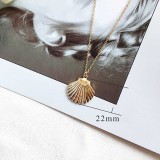  Sea life  Shell Charm Necklace Metal gold plated with 46cm chain TA3115 