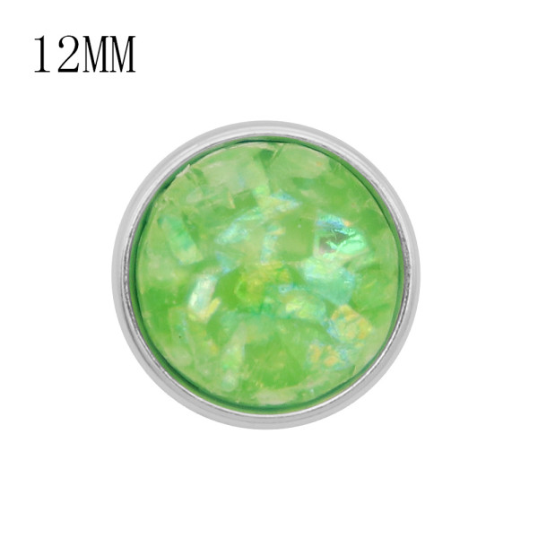 12MM snap charms With Green shell KS9721-S interchangable snaps jewelry
