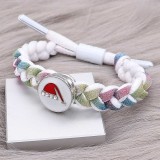 1 buttons Colorful Rope  KC0514 new type Bracelet fit 20mm snaps chunks