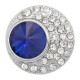 20MM design snap charms Silver Plated with Blue rhinestone  KC9206 snaps jewelry