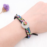 1 buttons Colorful Rope  KC0516 new type Bracelet fit 20mm snaps chunks