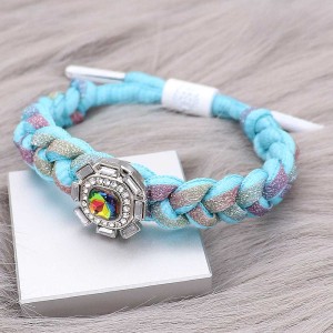 1 buttons Colorful Rope  KC0513 new type Bracelet fit 20mm snaps chunks