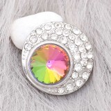 20MM design snap charms Silver Plated with opal  rhinestone  KC9203  snaps jewelry