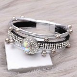 20MM design snap charms Silver Plated with White rhinestone  KC9204 snaps jewelry